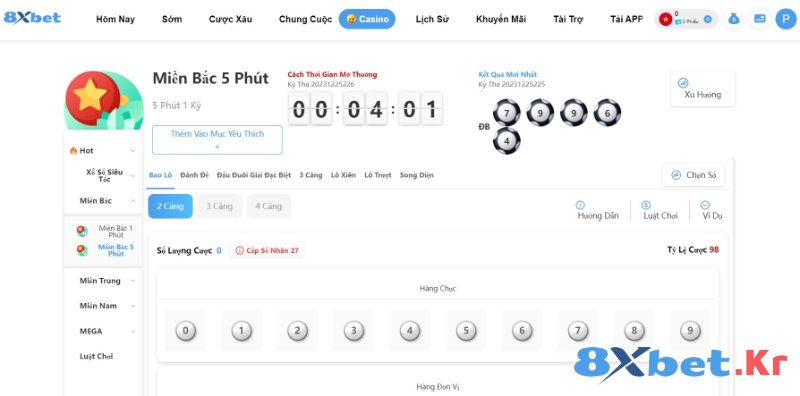 Xổ số Miền Bắc 8Xbet